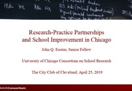 John Q. Easton Talks How Research Reshaped Education in Chicago