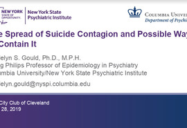 Dr. Madelyn S. Gould Discusses Containing the Suicide Contagion at the City Club